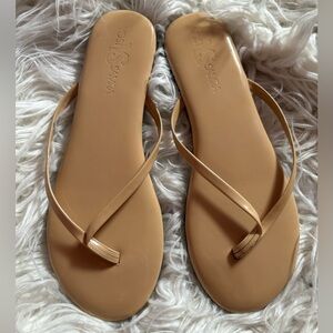 Yosi Samra Rivington Flip Flops Nude Size 8